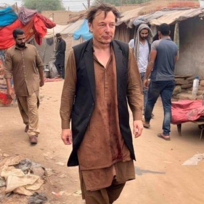 Elon Musk's doppelganger walking through the streets of Pakistan
